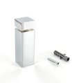 Outwater Square Standoff, 3/4 in Sq Sz, Square Shape, Steel Chrome 3P1.56.00871